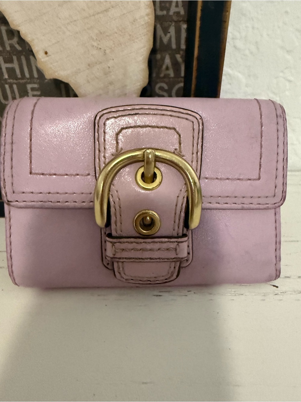 Coach vintage soho buckle lilac wallet
